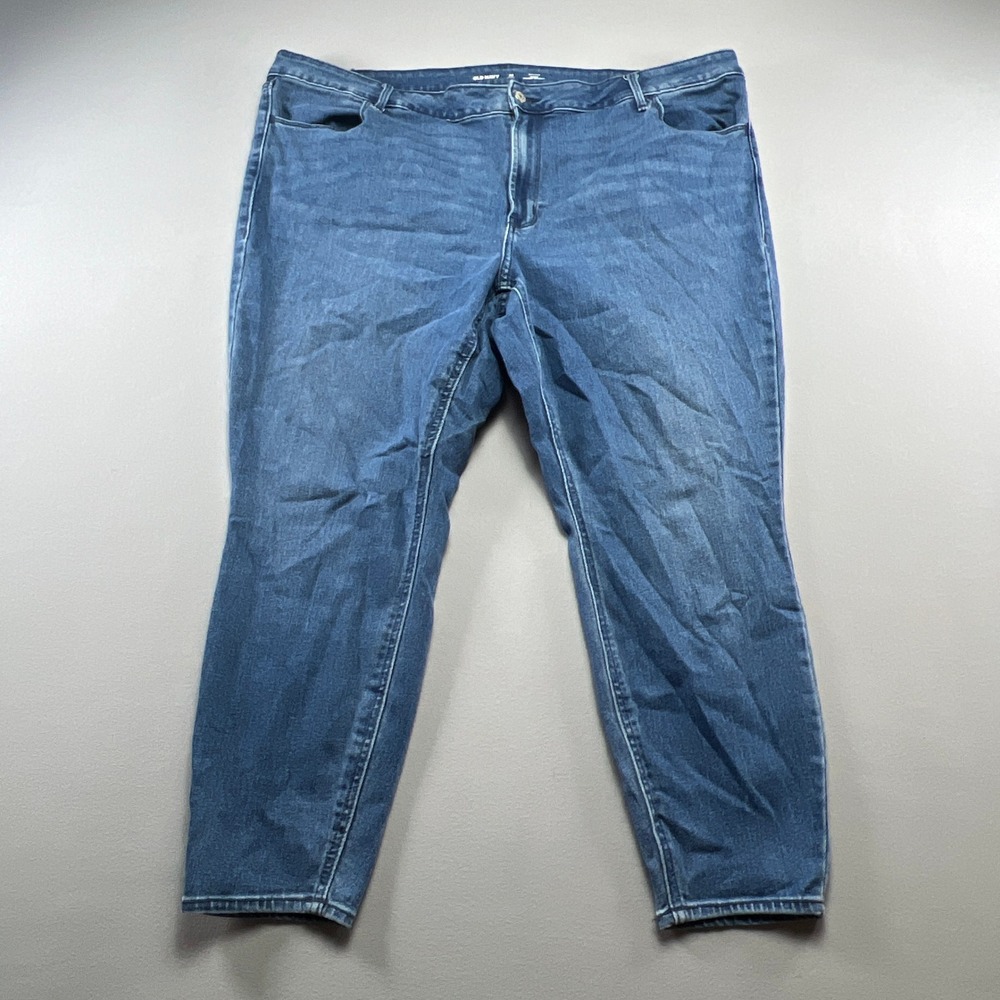 Old Navy Wow Super Skinny Jeans Womens 22 Blue Denim Cotton Stretch High Rise